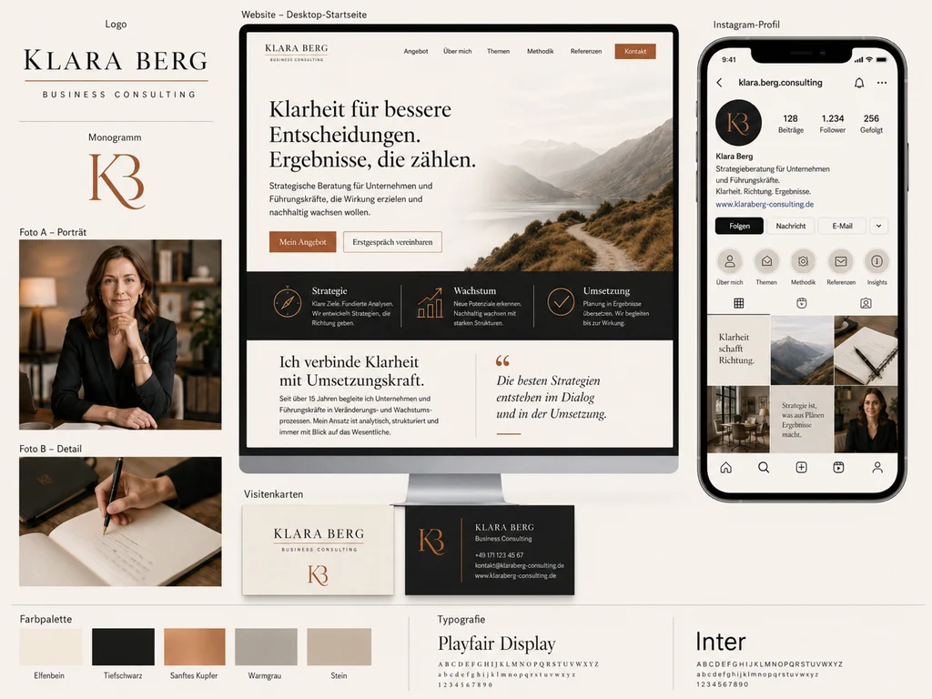 Konzeptstudie für Business Consulting: Klara Berg
