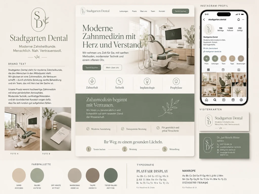 Konzeptstudie für Zahnarztpraxis: Stadtgarten Dental