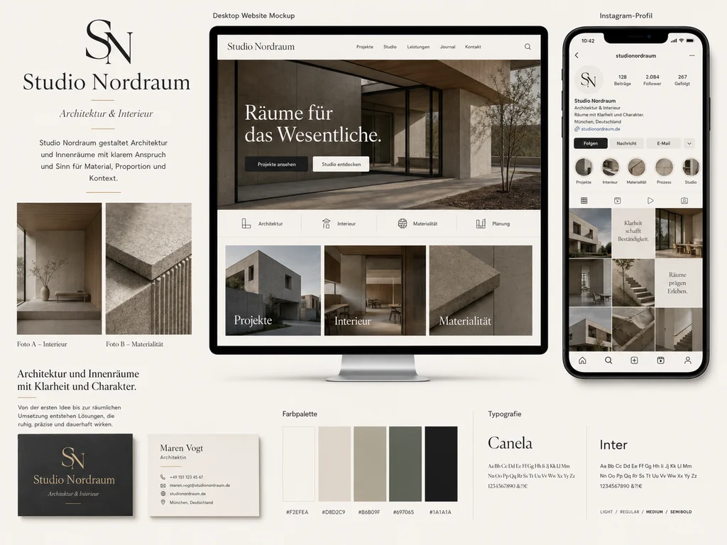 Konzeptstudie für Architektur & Interieur: Studio Nordraum